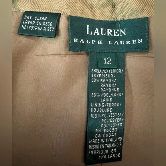 Lauren Ralph Lauren Vintage Tan Scenic Print Wrap Maxi Skirt 12 - Picture 3 of 11